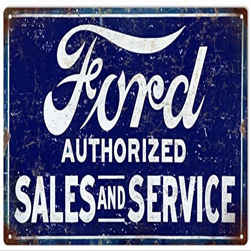 ArtFuzz Vintage Car Sales And Service Sign