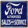 ArtFuzz Vintage Car Sales And Service Sign view 1