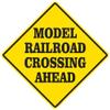 ArtFuzz RR-106 MODEL RAILROAD CROSSING AHEAD view 1