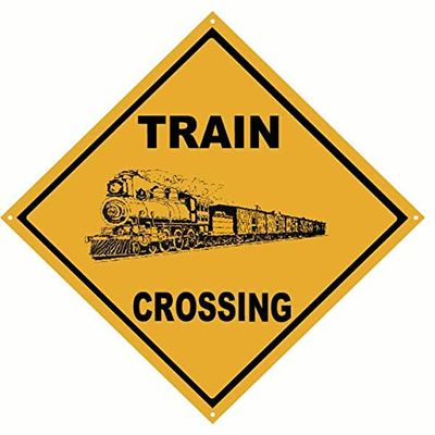 ArtFuzz Train Crossing Sign 12x12