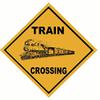 ArtFuzz Train Crossing Sign 12x12 view 1