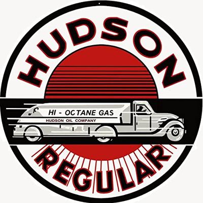 ArtFuzz Hudson Gasoline Sign 14 Round