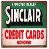 ArtFuzz Vintage Sinclair Credit Card Sign 9x12 view 1