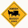 ArtFuzz Amish Buggy Xing Sign 12x12 view 1