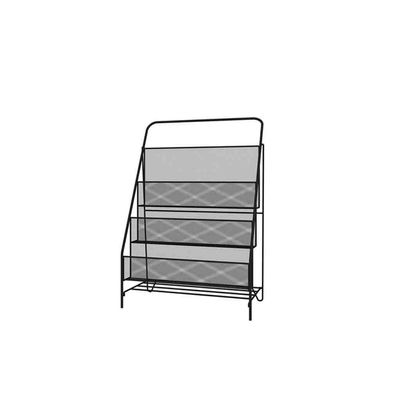 LCJQ Home Bookshelf Children Adult Bookshelf Iron Magazine Rack Nordic Simple Floor Shelf Small Bookcase Five-Layer Pink 22.44  13  34.15 Inch Shelves (Color : Black, Size : 179.0525.19 in)