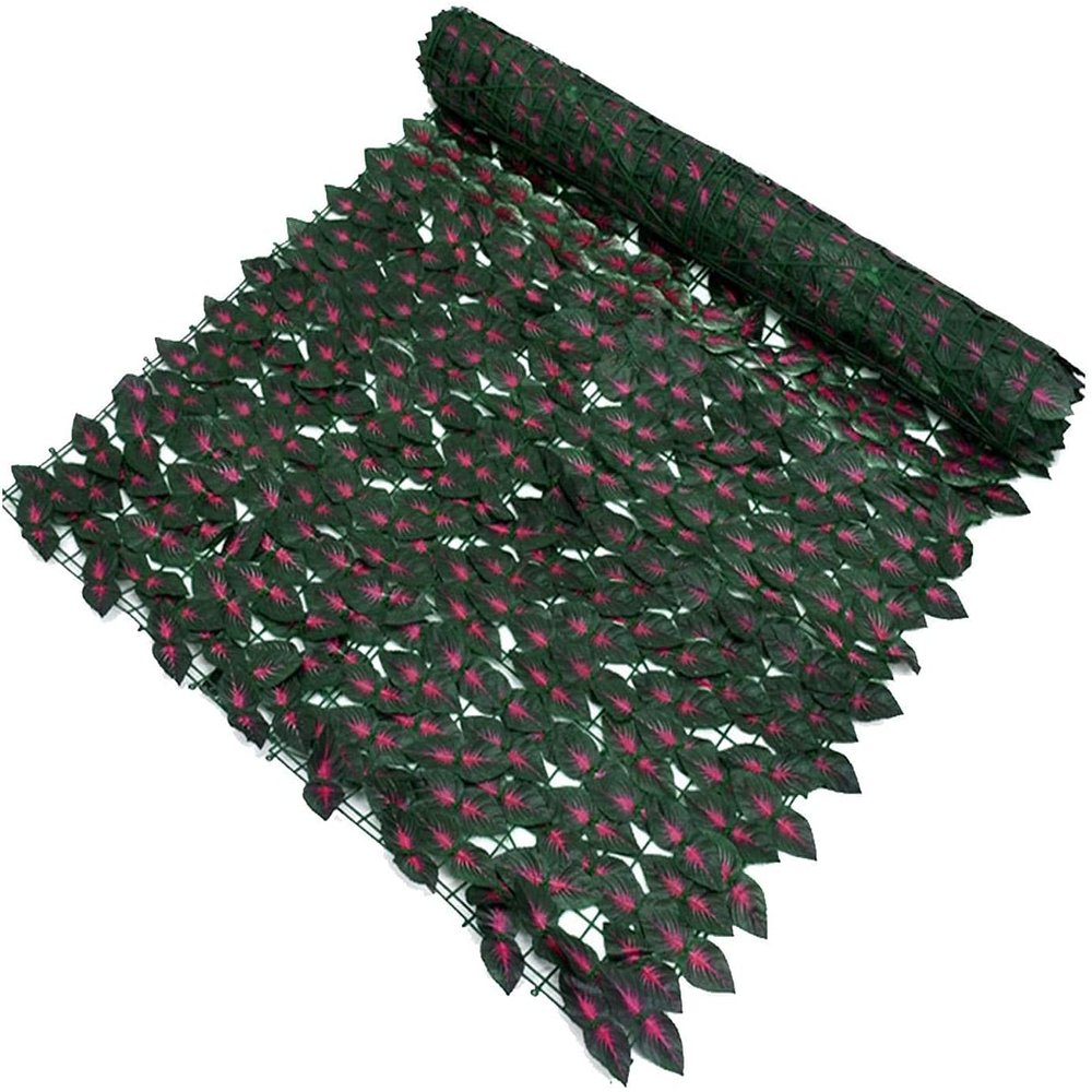 Artificial Faux Ivy Hedge Faux Privacy Fence Screen Privacy Hedge Screen Faux Fake Greenery Flower Green Leaves Garland Hanging Plant Panels for Wreath Home Garden Office Landscaping Balcony LSDRALOBB