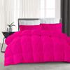 5Peice Breathable Comforter Set Full Hot Pink 100% Cotton 500 GSM Pinch Pleated Comforter with 4 Pillow All Season Down Alternative Quilted Set Fluffy Baffle Box Pintuck Comforter Set view 1