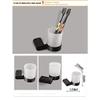 TYQXSH Black Bathroom Set, Stainless Steel Toilet Paper Holder, Wall Mounted Double Towel Bar, Robe Hook, Soap Shelf Kit (Color : Tumber Holder) view 2