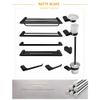 TYQXSH Black Bathroom Set, Stainless Steel Toilet Paper Holder, Wall Mounted Double Towel Bar, Robe Hook, Soap Shelf Kit (Color : Tumber Holder) view 4
