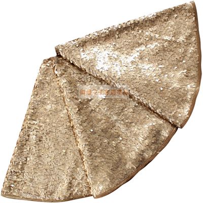 DUO ER 90/106/127cm Golden Silver Sequined Tree Skirt Christmas Tree Base Decorations for Home Two Colors for Choice (Color : Gold, Size : 50inch-127cm)
