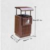 BDPP Trash Can Outdoor Trash Can Galvanized Garbage Can Sorted Garbage Bin 30L/7.9 Gallons Parks,Tourist Attractions, Squares USO Interior y Exterior view 2