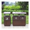 BDPP Trash Can Outdoor Trash Can Galvanized Garbage Can Sorted Garbage Bin 30L/7.9 Gallons Parks,Tourist Attractions, Squares USO Interior y Exterior view 4