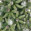 DDHVVOH 7.4 Ft Christmas Tree with Pine Cones,65 Pine Cones,1300 Thickened Branch Tips,Hinged,with Metal Bracket,Stable and Durable,Suitable for Indoor and Outdoor Christmas Decoration view 2