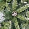 DDHVVOH 7.4 Ft Christmas Tree with Pine Cones,65 Pine Cones,1300 Thickened Branch Tips,Hinged,with Metal Bracket,Stable and Durable,Suitable for Indoor and Outdoor Christmas Decoration view 3