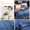 BDMFJY Super Soft Extra Warmest Cashmere Quilt Double-Sided Velvet Quilt Thickened for Autumn and Winter Warm Quilted Comforter (Full/Queen),A,180x220cm (3kg) view 3