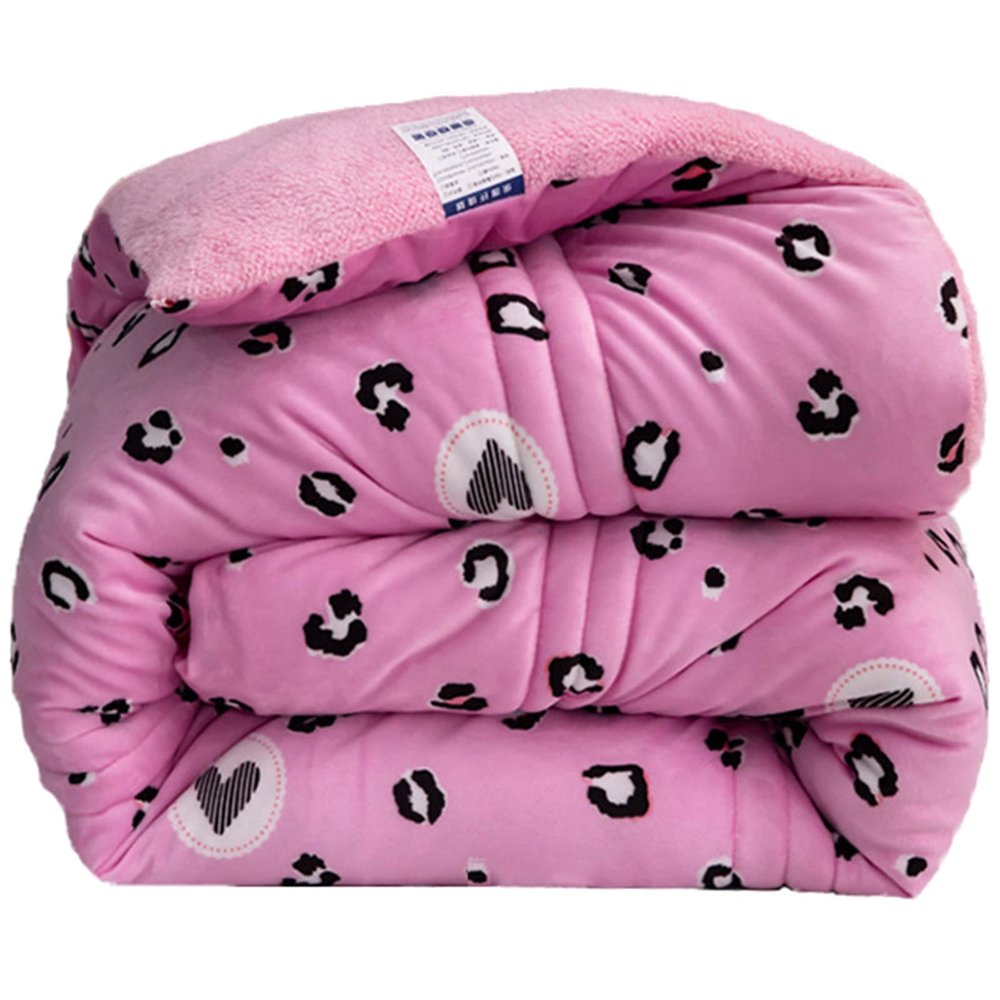 BDMFJY Winter Cashmere Quilt Super Soft Lamb Velvet Quilt for Double Bed Autumn and Winter Warm Quilt Thicken Warm Fuzzy Quilt,J,200x230cm (3.5kg)