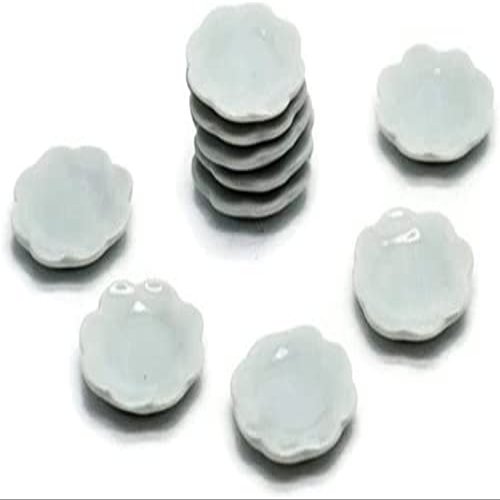 10 Handcrafted White Ceramic Decorative Plates Home Dcor Accents for Display & Artistic Arrangements