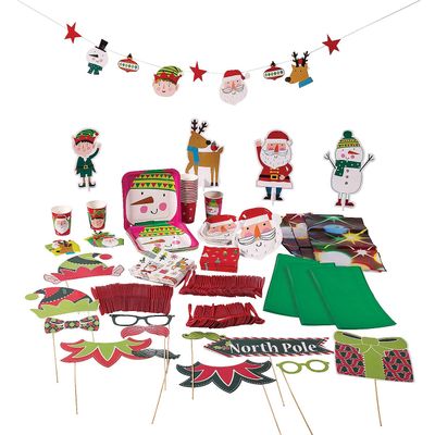 313 Piece(s) Christmas Crew Tableware Kit for 24 Guests