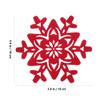 Luxshiny 8pcs Christmas Themed Coasters Table Decorations Red Felt Snowflake Coffee Coasters for Winter Wedding Party view 2