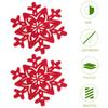 Luxshiny 8pcs Christmas Themed Coasters Table Decorations Red Felt Snowflake Coffee Coasters for Winter Wedding Party view 3