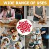 Luxshiny 8pcs Christmas Themed Coasters Table Decorations Red Felt Snowflake Coffee Coasters for Winter Wedding Party view 4