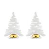 Alessi Barkplace Tree BM16S2 W - Set of Two Placecards with The Shape of a Christmas Tree, in Colored Steel with Epoxy Resin, White with Porcelain Magnet view 1