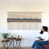 Bonnie Handmade Large Macrame Wall Hanging, Woven Wall Tapestry, Boho Wall Decor, Bohemian Art Decoration, Macraweave Tapestry, Modern Wall Rug view 2