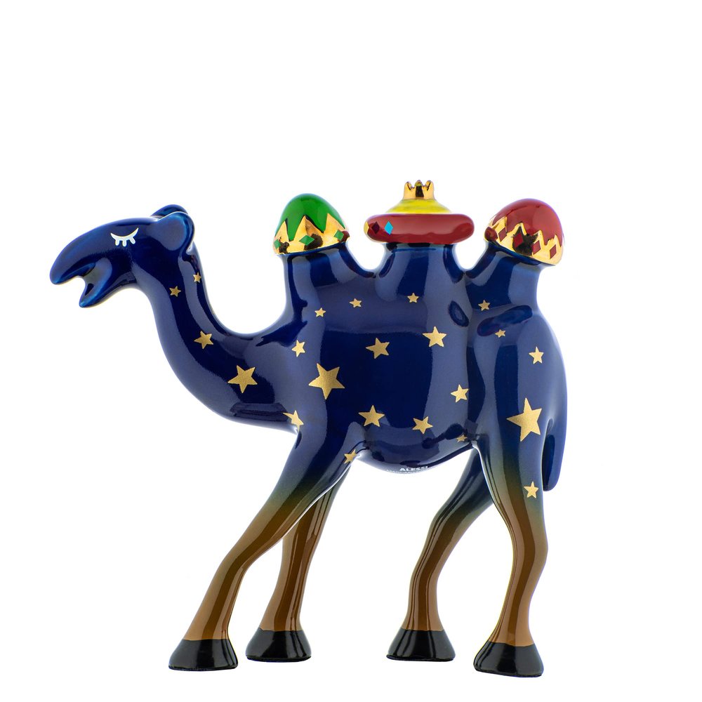 Alessi AGJ01 11 Trino Figurine in Porcelain. Hand-Decorated. - 4 inch.