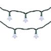 10-Count Pure White LED Star Christmas Light Set 4ft Green Wire view 1