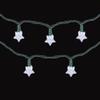 10-Count Pure White LED Star Christmas Light Set 4ft Green Wire view 2