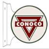 Conoco Motor Oil Reproduction Flange Gas Station Sign 12x18 Oval view 1