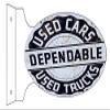 Dependable Cars Reproduction Flange Gas Station Sign 12x18 Oval view 1