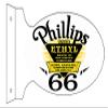 Phillips 66 Ethyl Reproduction Flange Motor Oil Sign 12x18 Oval view 1
