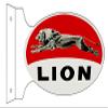 Lion Gas Station Flange Motor Oil Sign 12x18 Oval view 1