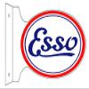 ESSO Motor Oil Reproduction Gas Station Flange Sign 12x18 Oval view 1