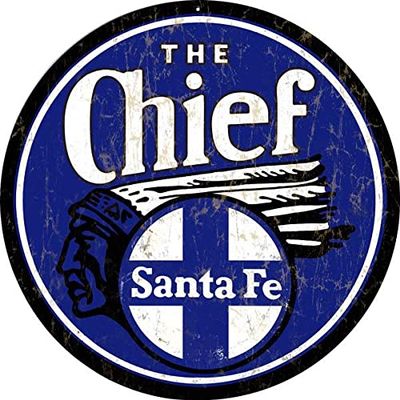ArtFuzz The Chief Santa Fe Railroad Sign Round 14