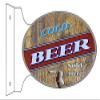 Cold Beer Reproduction Flange Bar Sign 12x18 Oval view 1