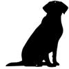 Labrador Retriever Black Laser Cut Out Sign 21x23 view 1