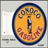 Conoco Gasoline Flange Reproduction Sign 15x171/2 view 1