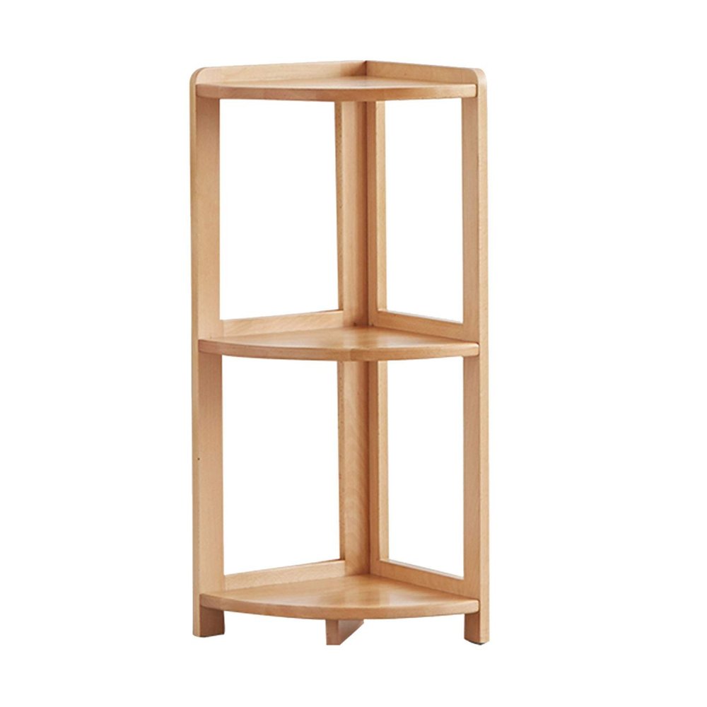 FUFU 3-layer Bookshelf Wooden Bookshelf Independent Display Shelf Storage Rack Assembly Floor Shelf Home Study Office