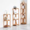 FUFU 3-layer Bookshelf Wooden Bookshelf Independent Display Shelf Storage Rack Assembly Floor Shelf Home Study Office view 2