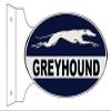 Greyhound Bus Reproduction Flange Nostalgic Sign 12x18 Oval view 1