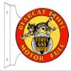 Bearcat Ethyl Reproduction Flange Motor Oil Sign 12x18 Oval view 1