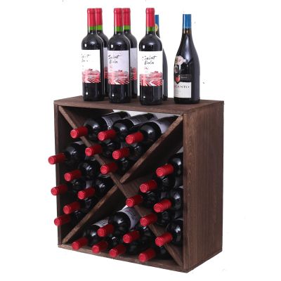 fdjamy Wooden 8Bottle Butterfly Wine Rack, Small countertop Wine Rack, Minimal Assembly, Stylish and Chic Appearance, Dark Brown (jjhd01)