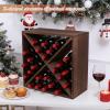 fdjamy Wooden 8Bottle Butterfly Wine Rack, Small countertop Wine Rack, Minimal Assembly, Stylish and Chic Appearance, Dark Brown (jjhd01) view 2