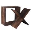 fdjamy Wooden 8Bottle Butterfly Wine Rack, Small countertop Wine Rack, Minimal Assembly, Stylish and Chic Appearance, Dark Brown (jjhd01) view 3