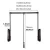 Drop-down Closet Rod, Adjustable Closet Lift Rail Organizer Storage System Closet Hanger Rod With Telescopic Handle and Mounting Hardware, Wall-mounted Industrial Wall Shelf ( Size : 510-650mm ) view 2