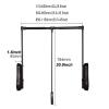 DONGYUE Black Drop-Down Coat Rack with Cushioning System, Lifting Wardrobe Rails, Soft Return to Save Space, Adjustable Width 51-115 cm Wall-Mounted Frame (Size : 510-650mm) view 2