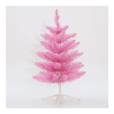 HANRUO 45/60 cm Artificial Pink Christmas Tree Party Decorations Home Decoration Accessories Christmas New Year Gifts (Color : 60cm)