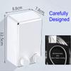 ABHILWY Retractable Clothesline Clothes Line Retracting Outdoor/Indoor, Heavy Duty Stainless Steel Adjustable Drying Rope Wire Dryer with ABS case+Aluminum, Self Adhesive Wall Mount Upgrade Edge White view 2